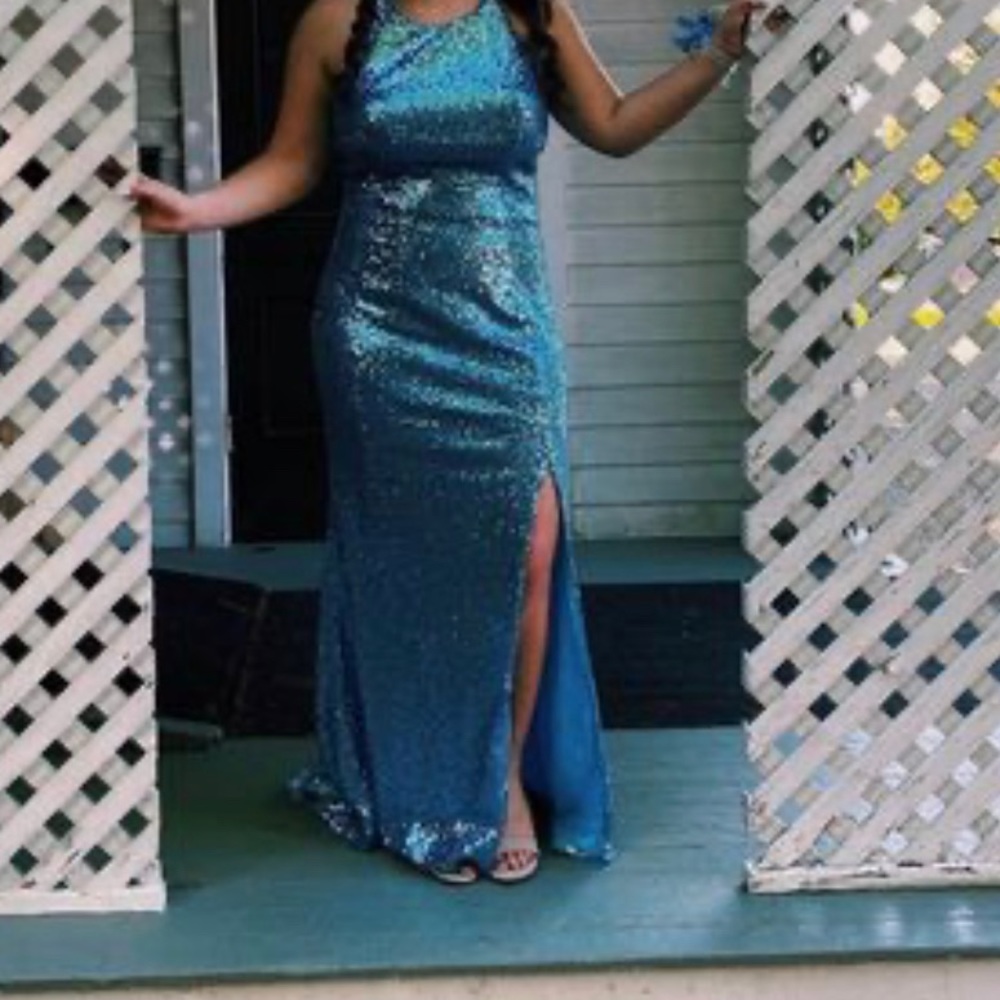 blue size 6 prom dress